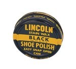 Lincoln USMC Black Stain Wax Shoe Polish-3oz