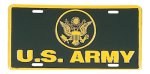 U.S. Army OD/Yellow License Plate