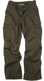 Vintage Paratrooper Fatigue Pants - Solid - Brown