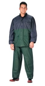 Navy/Green PVC Rainsuit