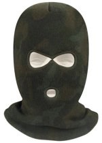 Face Mask - 3 Hole - Woodland Camo
