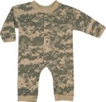 Infant Camouflage Long Sleeve & Leg One-Piece Bodysuit
