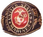 Engraved Marine Corps Military Ring