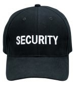 Low Profile Cap - Security - Black w/ White