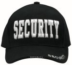 Low Profile Cap - Security Deluxe - Black w/ White