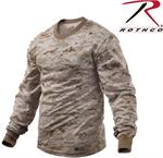 Long Sleeve Digital Camo T-Shirts - Desert Digital