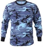Long Sleeve Camo T-Shirt - Sky Blue