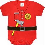 Infant One Piece - Red - Fireman Uniform