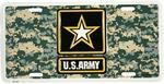 Army Star Logo w/ACU Pattern License Plate