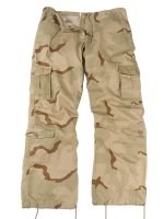 Womens Vintage Paratrooper Fatigue Pants - Camo - Tri-Color Desert