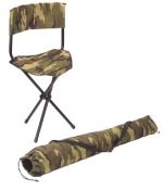 Woodland Camo Collapsible Stool w/Back