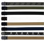 Military Color Web Belts w/Black Buckle 54"